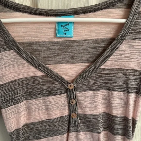 light pink and gray striped tank top - Picture 2 of 4